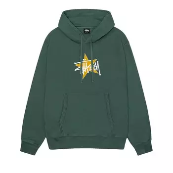 Толстовка Stussy Star пигментного цвета Лес