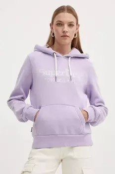 Толстовка Superdry, фиолетовый