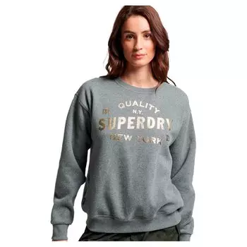 Толстовка Superdry Luxe Metallic Logo, серый