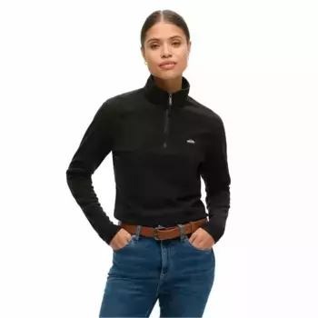 Толстовка Superdry Polar Fleece Crop half zip, черный