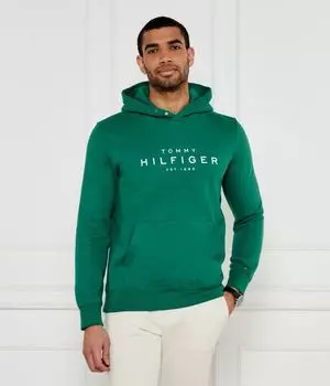 Толстовка Tommy Hilfiger с карманом-кенгуру, зеленый