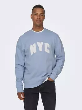 Толстовка TROY RLX TEXT PRINT CREW NECK Only & Sons, Eventide