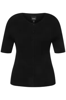 Толстовка Ulla Popken Strickjacke, черный