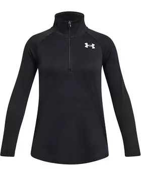 Толстовка Under Armour Kids Tech Graphic 1/2 Zip, цвет Black/Metallic Silver
