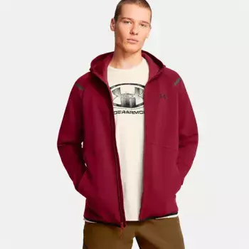 Толстовка Under Armour Unstoppable Fleece EU full zip, красный