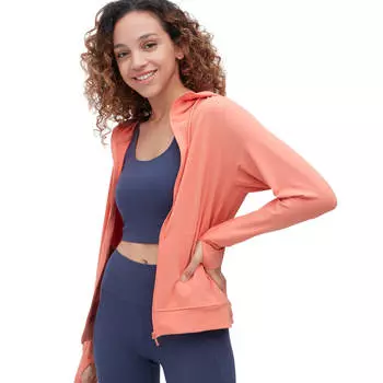 Толстовка Uniqlo Airsm Mesh UV Protection Zipped, светло-оранжевый
