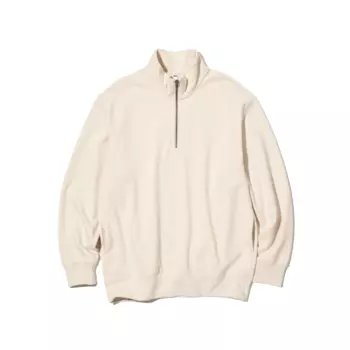 Толстовка Uniqlo Half-Zipped Pullover, кремовый