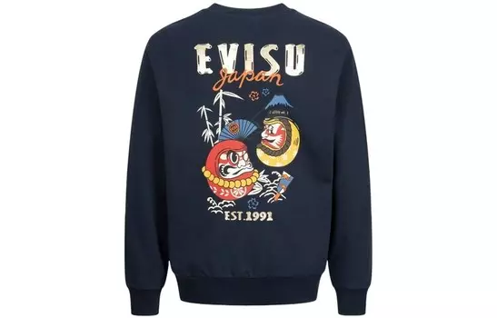 Толстовка унисекс Evisu, черный/синий