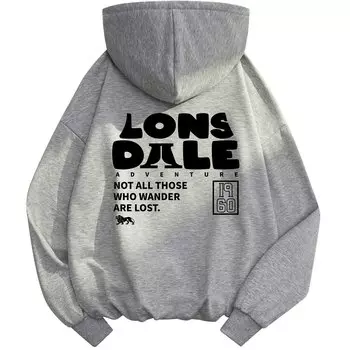 Толстовка унисекс LONSDALE, Light Heather Gray
