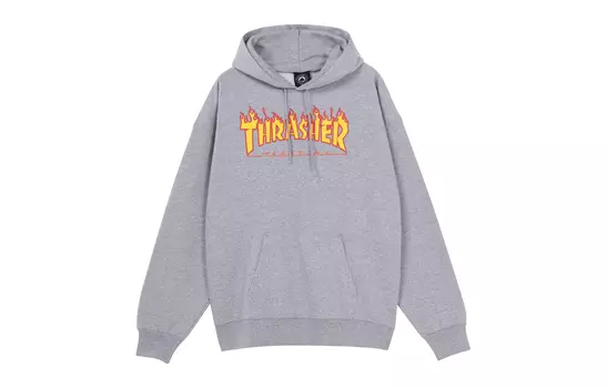 Толстовка унисекс Thrasher с принтом, серый