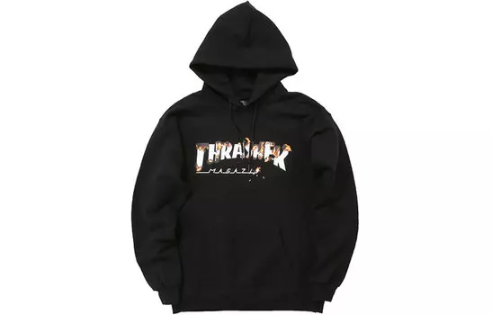 Толстовка унисекс Thrasher с капюшоном, черный
