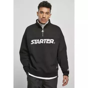 Толстовка Urban Classics Starter Heavy Color Block Troyer, черный