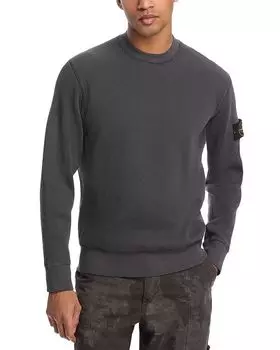 Толстовка вафельного кроя Regular Fit Stone Island, серый