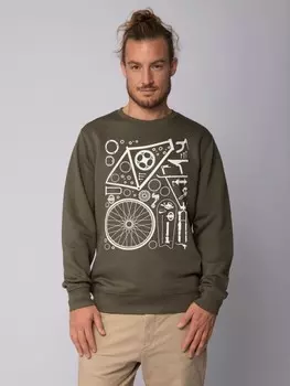 Толстовка wat? Apparel Fahrradteile, хаки