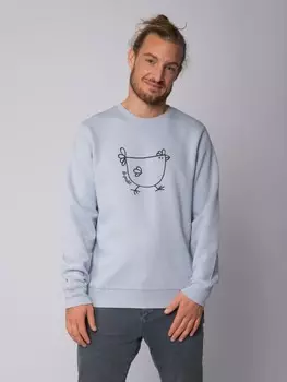 Толстовка wat? Apparel Le poulet das Huhn, цвет serene blue