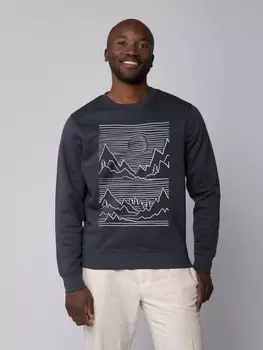 Толстовка wat? Apparel Mountains, цвет india ink grey