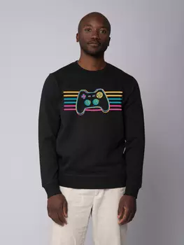 Толстовка wat? Apparel Retro Joystick, черный