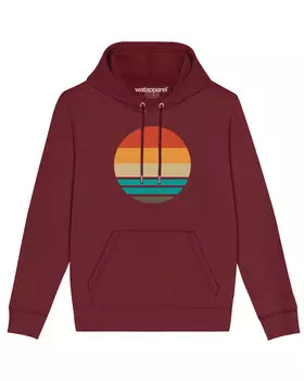 Толстовка wat? Apparel Retro sunset ocean, цвет Weinrot