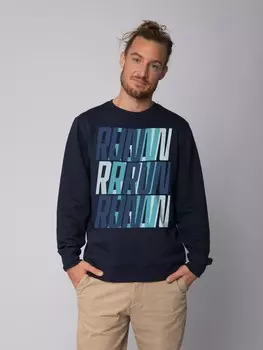 Толстовка wat? Apparel Run Run Run blue, темно-синий