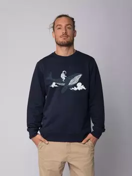 Толстовка wat? Apparel Spacewhale, темно-синий