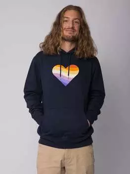 Толстовка wat? Apparel Sweatshirt Rainbow Heart, темно-синий