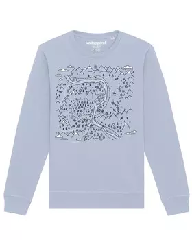 Толстовка Watapparel Landschaft, светло-синий
