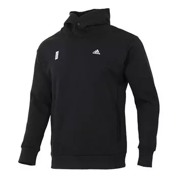 Толстовка wj swt hood printing sports pullover black Adidas, черный