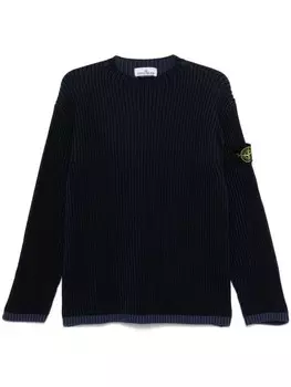 Толстый ребристый свитер Stone Island, синий