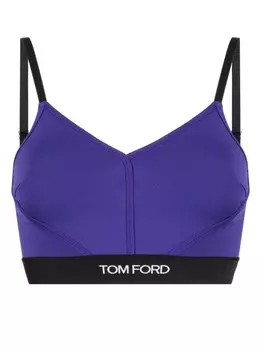 TOM FORD эластичный бюстгальтер-бралетт с логотипом, фиолетовый