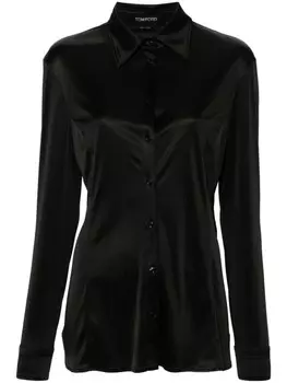 TOM FORD атласная рубашка, черный