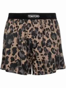 TOM FORD боксеры с леопардовым принтом, нейтральный цвет