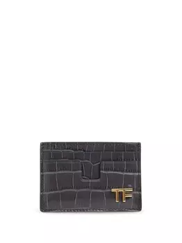 TOM FORD держатель карты с логотипом, серый
