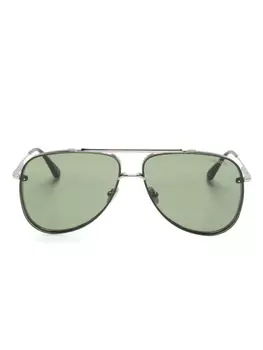 TOM FORD Eyewear солнцезащитные очки-пилоты Leon, серебристый