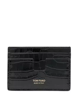 TOM FORD картхолдер с тиснением под крокодила, черный