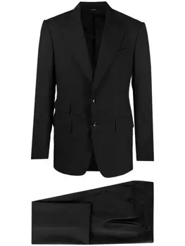 TOM FORD однобортный шерстяной костюм, серый