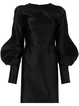 TOM FORD платье мини с объемными рукавами, черный