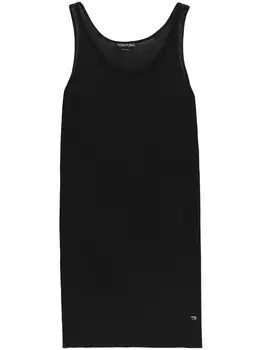 TOM FORD платье с логотипом, черный