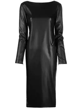 TOM FORD платье с открытой спиной и молнией, черный