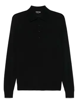 TOM FORD шерстяная рубашка поло, черный