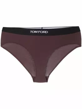 TOM FORD трусы-брифы с логотипом, коричневый