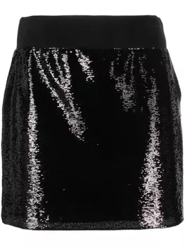 TOM FORD юбка мини с пайетками, черный