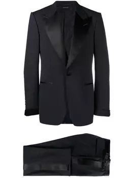 TOM FORD вечерний костюм-двойка с однобортным пиджаком, синий