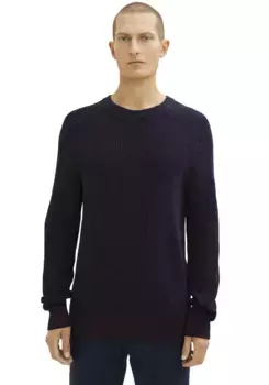 TOM TAILOR вязаный свитер, синий