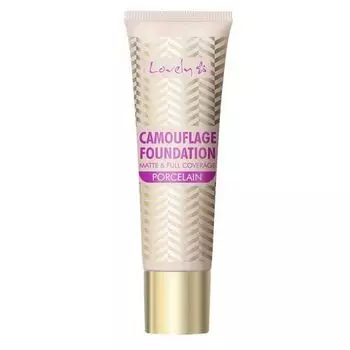 Тональная основа Base de Maquillaje Camouflage Foundation Matte & Full Coverage Lovely Makeup, 2 Nude