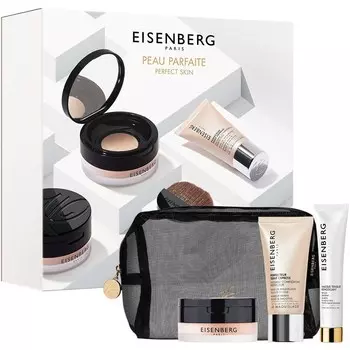 Тональная основа EISENBERG Perfecteur Teint Express Primer, Poudre Libre Effet Floutant & Ultra-Perfecteur 02 Translucide Miel (Honig) 7 g + Perfecteur Teint Express 30 ml + Masque Tenseur Remodelant 15 ml + Schwarzes Tschchen 1x / 1 Stk.