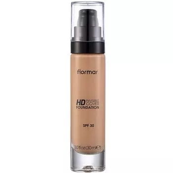 Тональная основа HD Invisible Cover Foundation Base de Maquillaje SPF30 Flormar, 100 Medium Beige