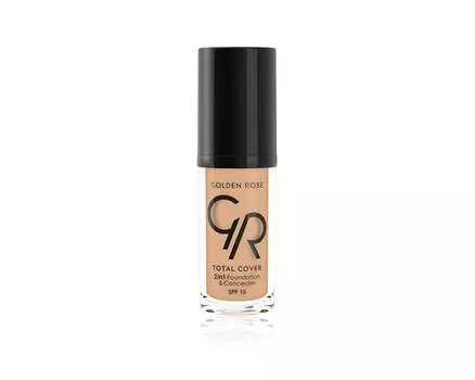 Тональный крем 2в1 04 Бежевый, 30 мл Golden Rose, Total Cover