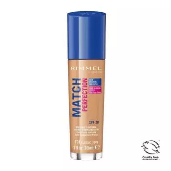 Тональный крем для лица 101 Classic Ivory Spf 20, 30 мл Rimmel, Match Perfection