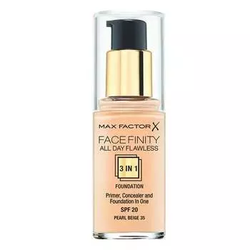 Тональный крем для лица, 35 жемчужно-бежевый, Spf 20, 30 мл Max Factor, Facefinity All Day Flawless 3in1 Flexi-Hold