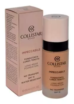 Тональный крем для лица SPF 15 4N SaNd, 30 мл Collistar, Impeccabile Long Wear